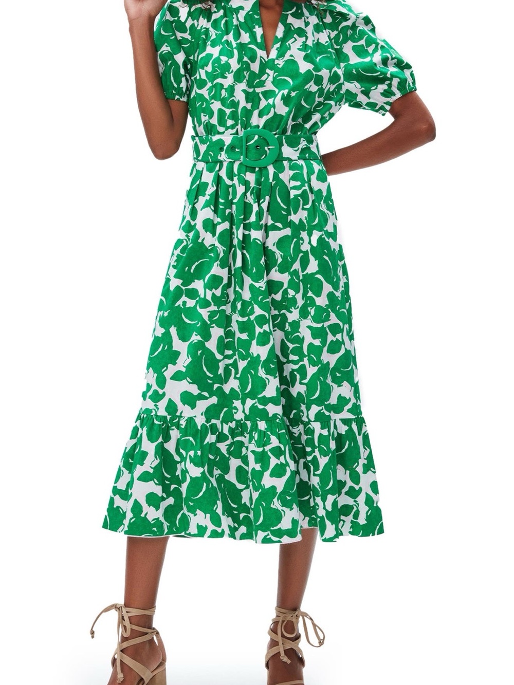 Diane Von Furstenberg Lindy Belted Midi Dress - Size 12